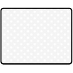 Polka Dots - White on White Smoke Double Sided Fleece Blanket (Medium) (Two Sides)