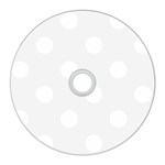 Polka Dots - White on White Smoke CD Wall Clock