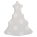 Polka Dots - White on White Smoke Ornament (Christmas Tree)