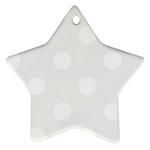 Polka Dots - White on White Smoke Star Ornament (Two Sides)