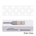 Polka Dots - White on White Smoke Memory Card Reader (Stick)