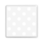 Polka Dots - White on White Smoke Memory Card Reader with Storage (Square)