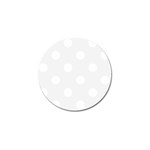 Polka Dots - White on White Smoke Golf Ball Marker
