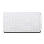Polka Dots - White on White Smoke Medium Bar Mat