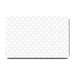 Polka Dots - White on White Smoke Small Doormat
