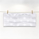 Polka Dots - White on White Smoke Hand Towel