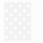 Polka Dots - White on White Smoke Large Garden Flag (Two Sides)
