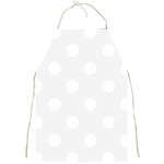 Polka Dots - White on White Smoke Full Print Apron