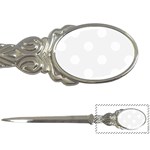 Polka Dots - White on White Smoke Letter Opener
