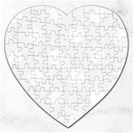 Polka Dots - White on White Smoke Jigsaw Puzzle (Heart)