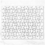 Polka Dots - White on White Smoke Jigsaw Puzzle (Rectangular)