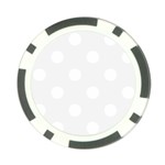 Polka Dots - White on White Smoke Poker Chip Card Guard