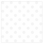 Polka Dots - White Smoke on White Large Satin Scarf (Square)