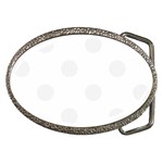 Polka Dots - White Smoke on White Belt Buckle
