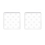 Polka Dots - White Smoke on White Cufflinks (Square)