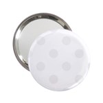 Polka Dots - White Smoke on White 2.25  Handbag Mirror