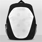 Polka Dots - White Smoke on White Backpack Bag
