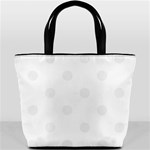 Polka Dots - White Smoke on White Bucket Bag