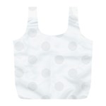 Polka Dots - White Smoke on White Full Print Recycle Bag (L)