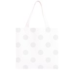 Polka Dots - White Smoke on White Grocery Light Tote Bag