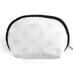 Polka Dots - White Smoke on White Accessory Pouch (Medium)