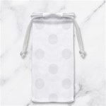 Polka Dots - White Smoke on White Jewelry Bag