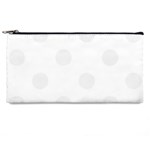 Polka Dots - White Smoke on White Pencil Case
