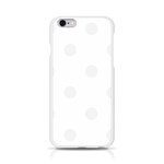 Polka Dots - White Smoke on White Apple iPhone 6/6S Silicone Case (Transparent)