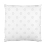 Polka Dots - White Smoke on White Standard Cushion Case (One Side)