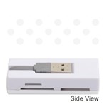 Polka Dots - White Smoke on White Memory Card Reader (Stick)