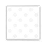 Polka Dots - White Smoke on White Memory Card Reader with Storage (Square)