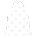 Polka Dots - White Smoke on White Full Print Apron