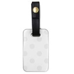 Polka Dots - White Smoke on White Luggage Tag (One Side)