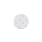 Polka Dots - White Smoke on White 1  Mini Magnet