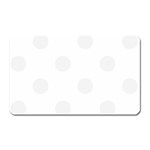 Polka Dots - White Smoke on White Magnet (Rectangular)