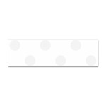Polka Dots - White Smoke on White Sticker (Bumper)