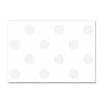 Polka Dots - White Smoke on White Sticker A4 (100 pack)