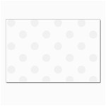 Polka Dots - White Smoke on White Postcard 4 x 6  (Pkg of 10)