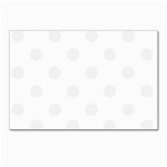 Polka Dots - White Smoke on White Postcards 5  x 7  (Pkg of 10)