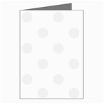 Polka Dots - White Smoke on White Greeting Card