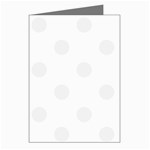 Polka Dots - White Smoke on White Greeting Cards (Pkg of 8)