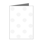 Polka Dots - White Smoke on White Mini Greeting Card