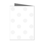 Polka Dots - White Smoke on White Mini Greeting Cards (Pkg of 8)