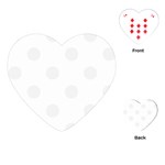 Polka Dots - White Smoke on White Playing Cards (Heart)