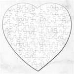 Polka Dots - White Smoke on White Jigsaw Puzzle (Heart)
