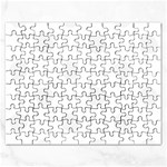 Polka Dots - White Smoke on White Jigsaw Puzzle (Rectangular)