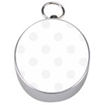 Polka Dots - White Smoke on White Silver Compass