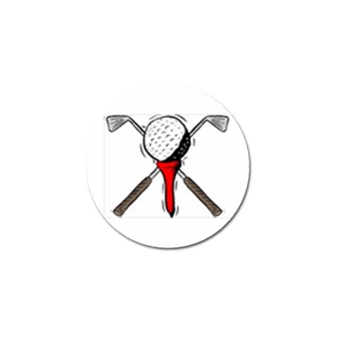 Golf Ball & Clubs Golf Ball Marker (4 pack) from ArtsNow.com Front