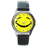 Smiley Round Metal Watch