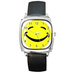 Smiley Square Metal Watch